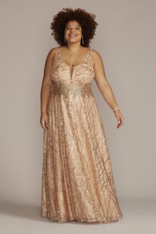 Jewel Embellished A-Line Prom Dress ...